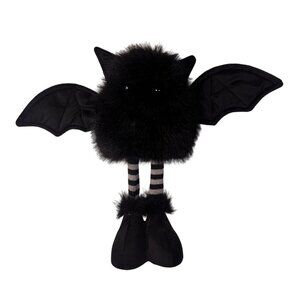 Debi Lilly Black Bat Standing Plush 13" Halloween Spooky Home Decor Goth Vampire